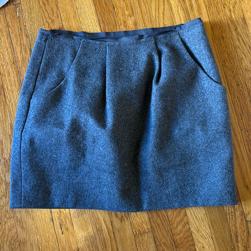 Charcoal gray J Crew mini skirt